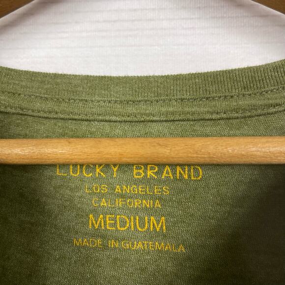 Lucky Brand Men's Short Sleeve Green T-Shirt Sz Medium - Picture 3 of 5